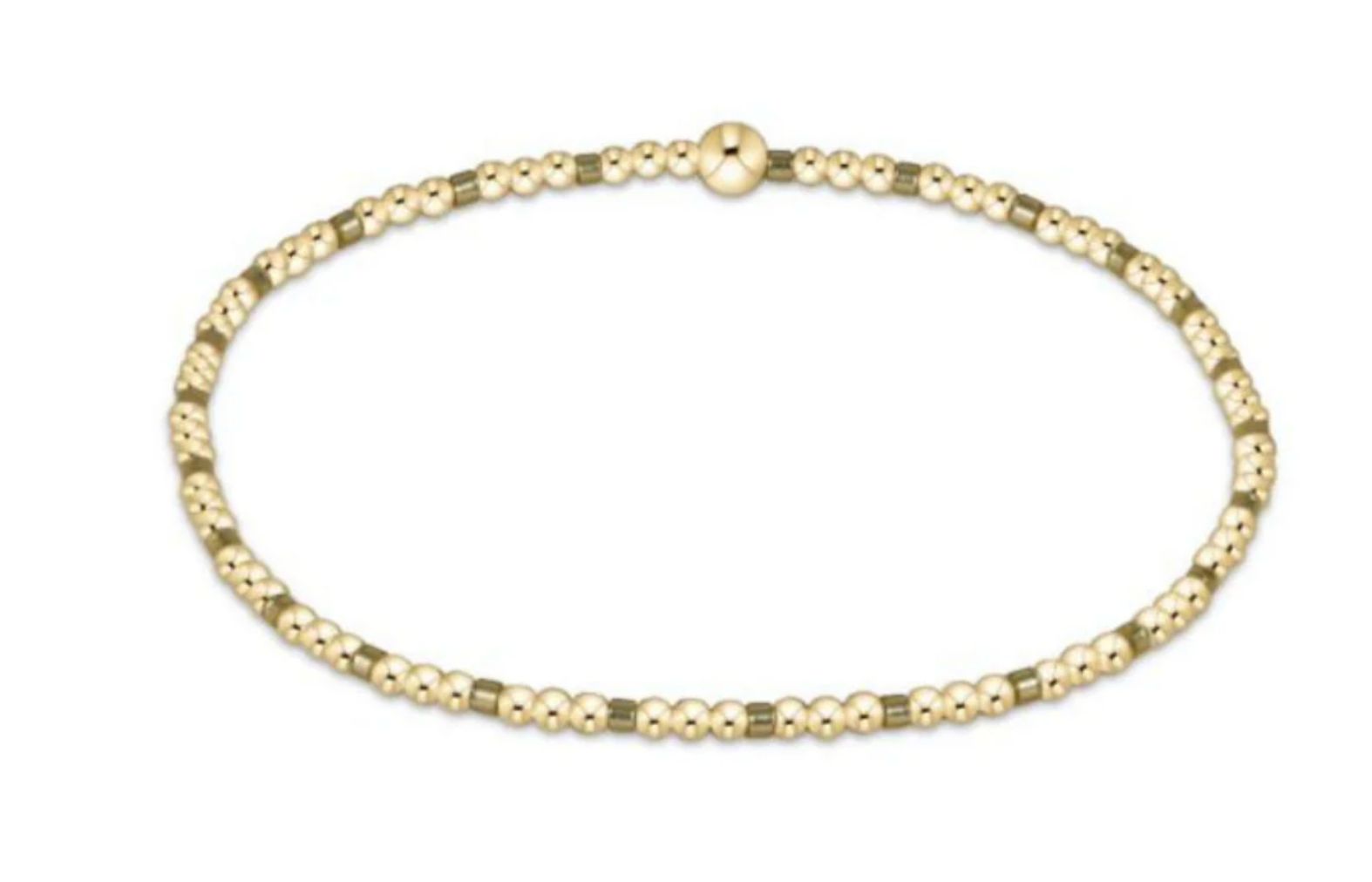 Enewton Gameday Hope Sincerity Pattern 2mm Bead Bracelet - Gold Luster