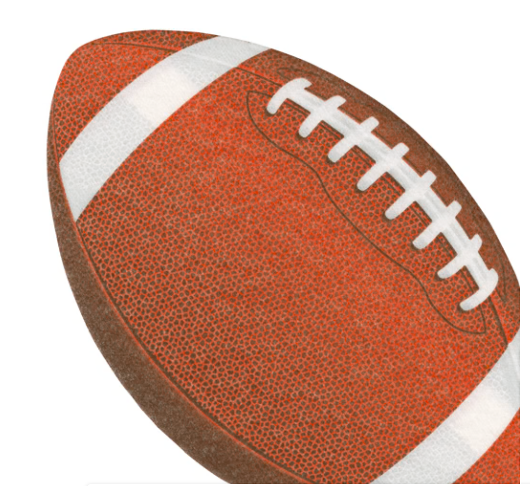 Football Die-Cut Luncheon Napkins