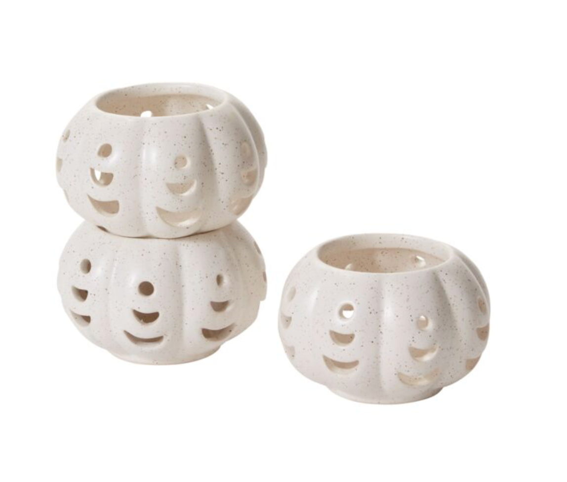 PUMPKIN STACK VOTIVE - SET OF 3
