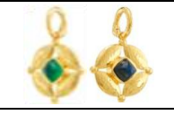 Mystic Eye Double Sided Pendant - Blue Labradorite/Green Onyx