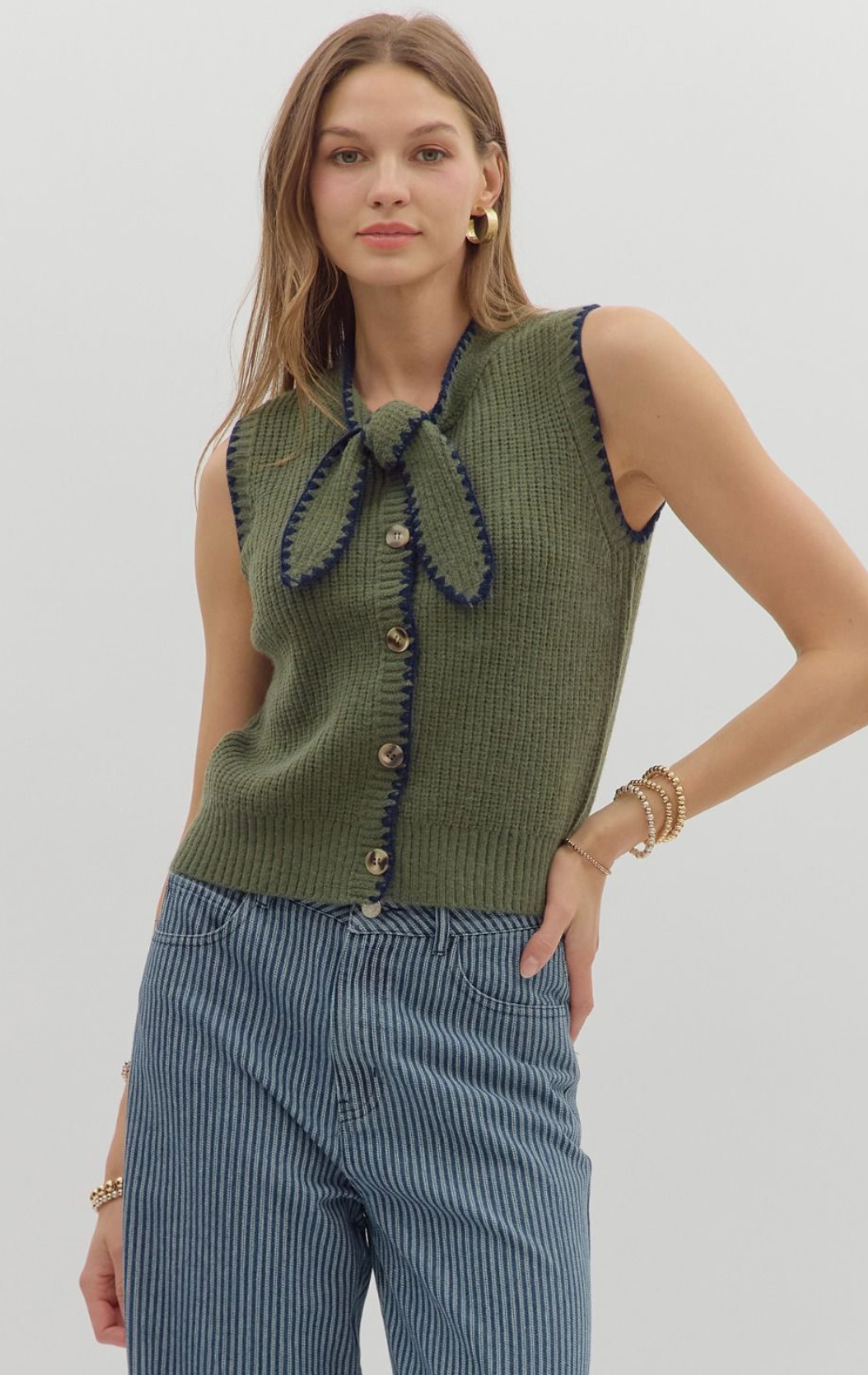 Olive Sweater Vest
