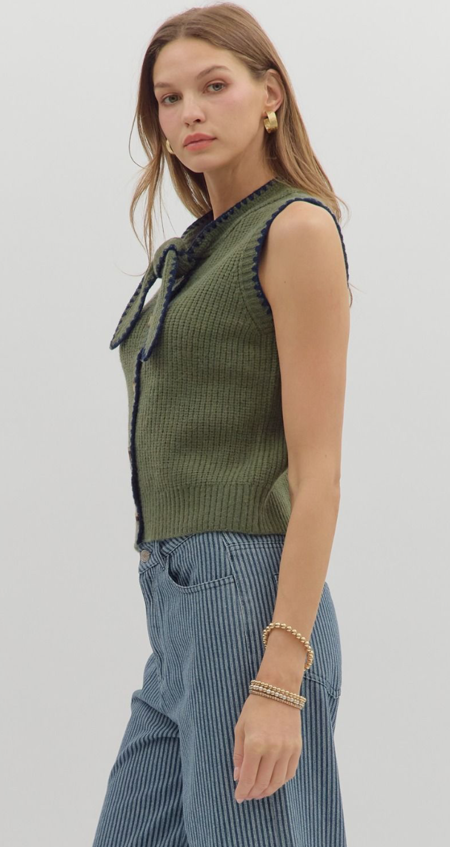 Olive Sweater Vest