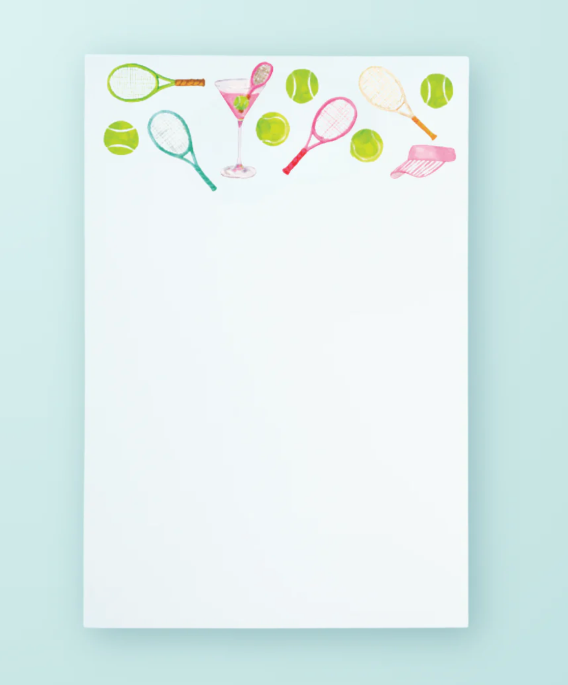 TENNIS & COCKTAILS PATTERN NOTEPAD