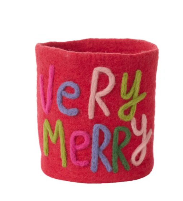 CHRISTMAS FELT POT COVER