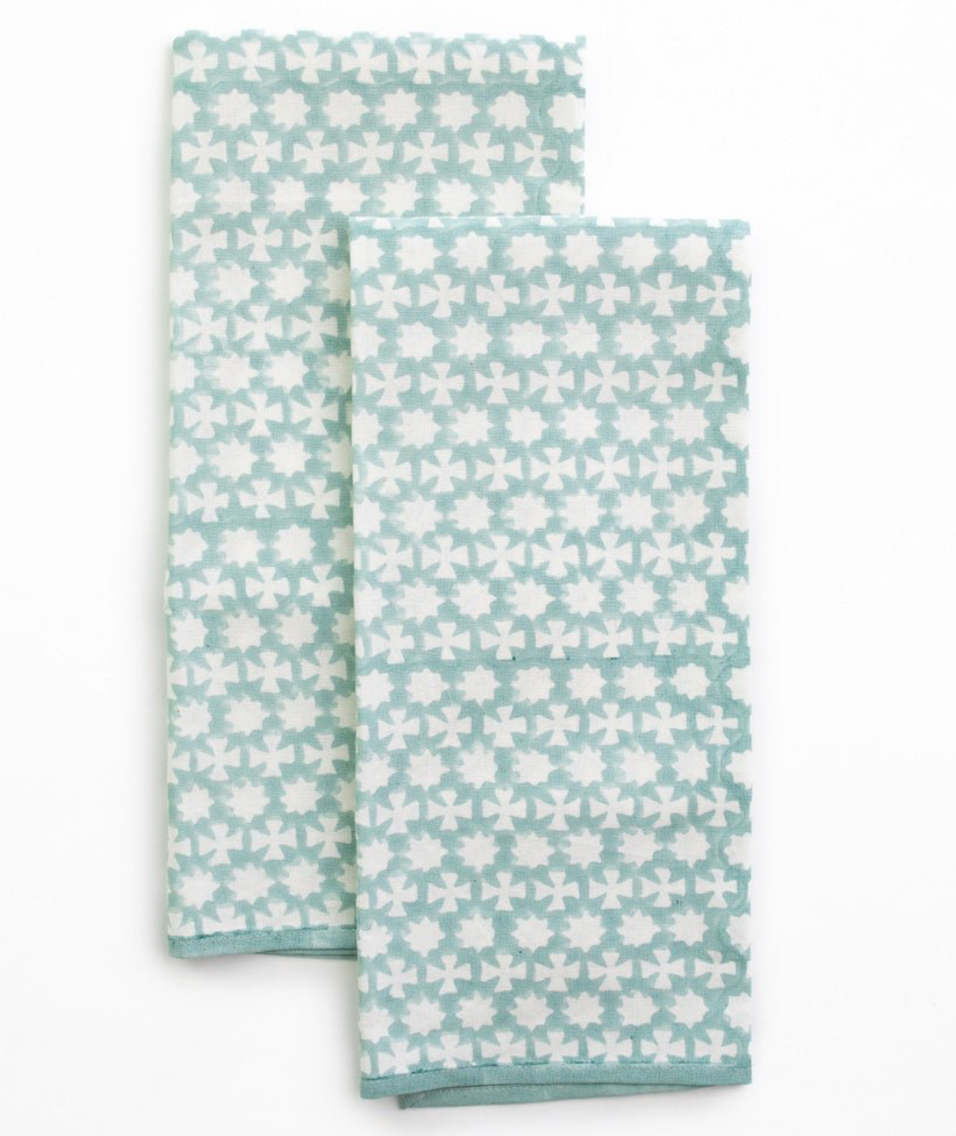 India Hicks Home Cuban Cross Palladian Blue Tea Towels