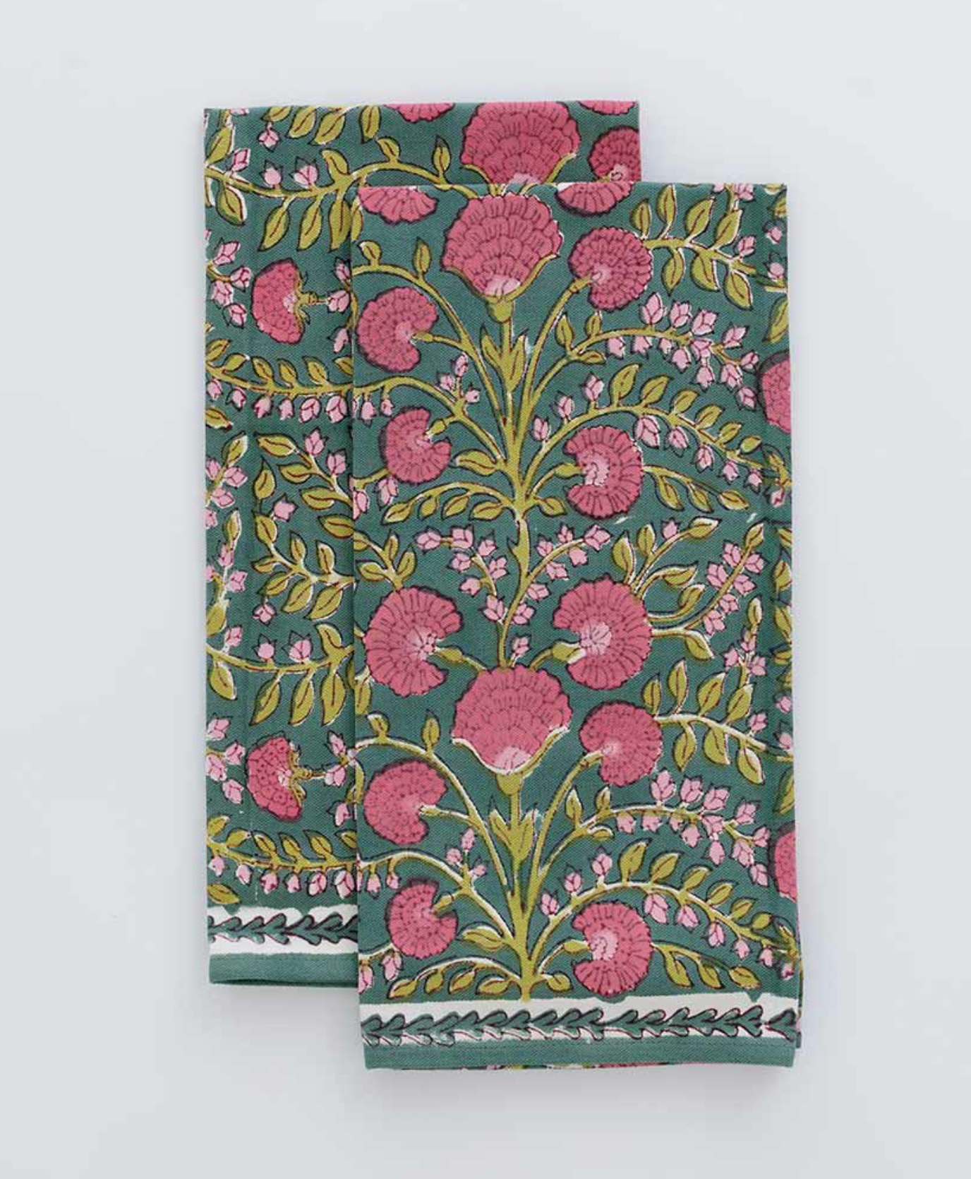Jade Blossom Tea Towel