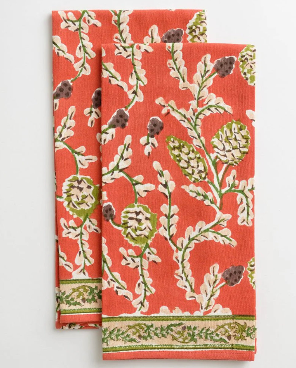 Harvest Pinecone Tea Towels