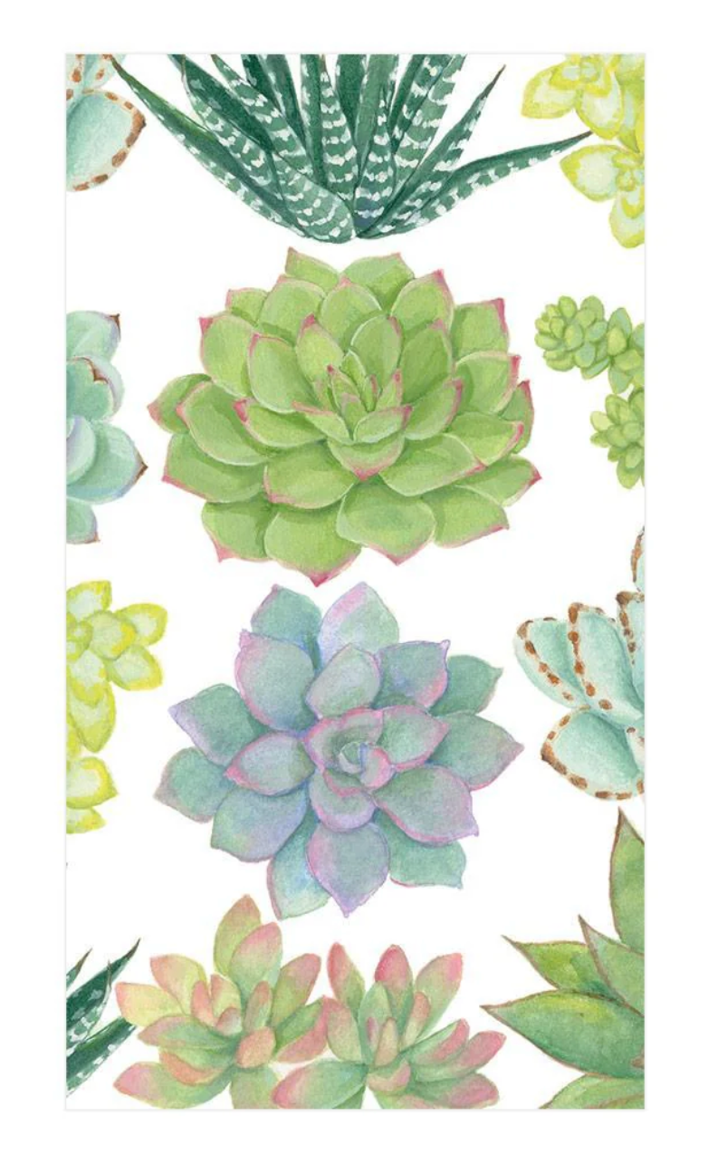 Succulents Paper Guest Napkins