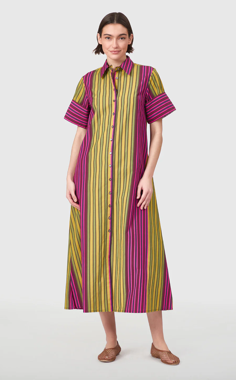 Gibbons Dress, Wildberry Stripes