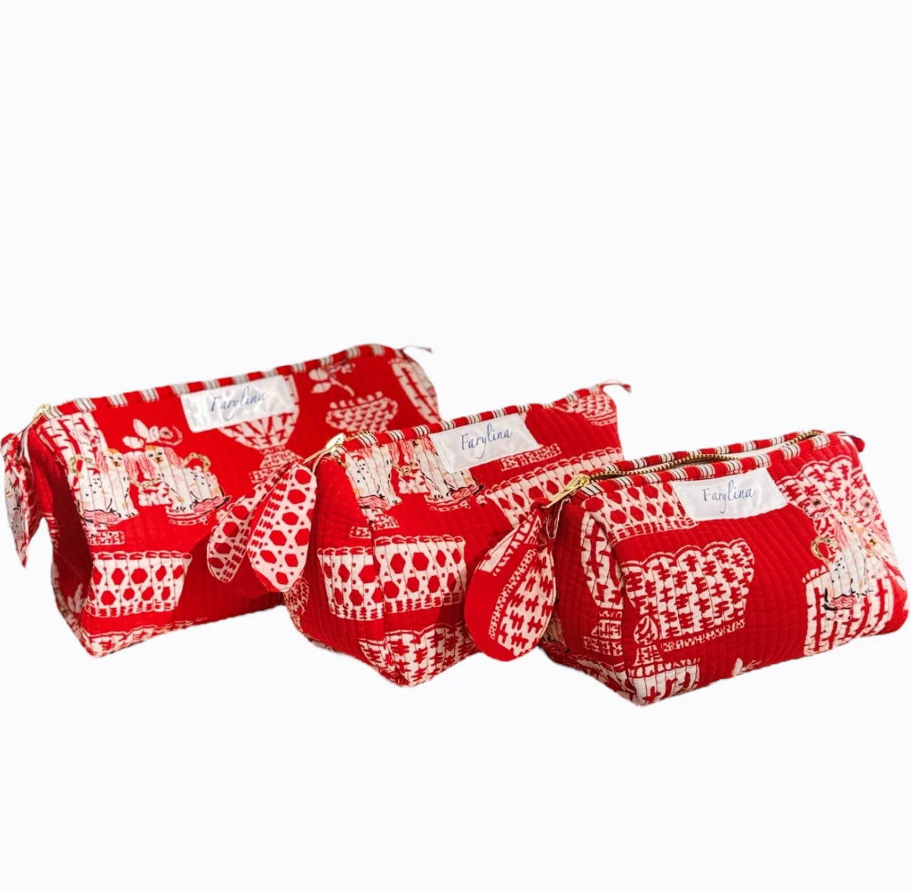 Fiji Red print travel/make up/organizer/bag