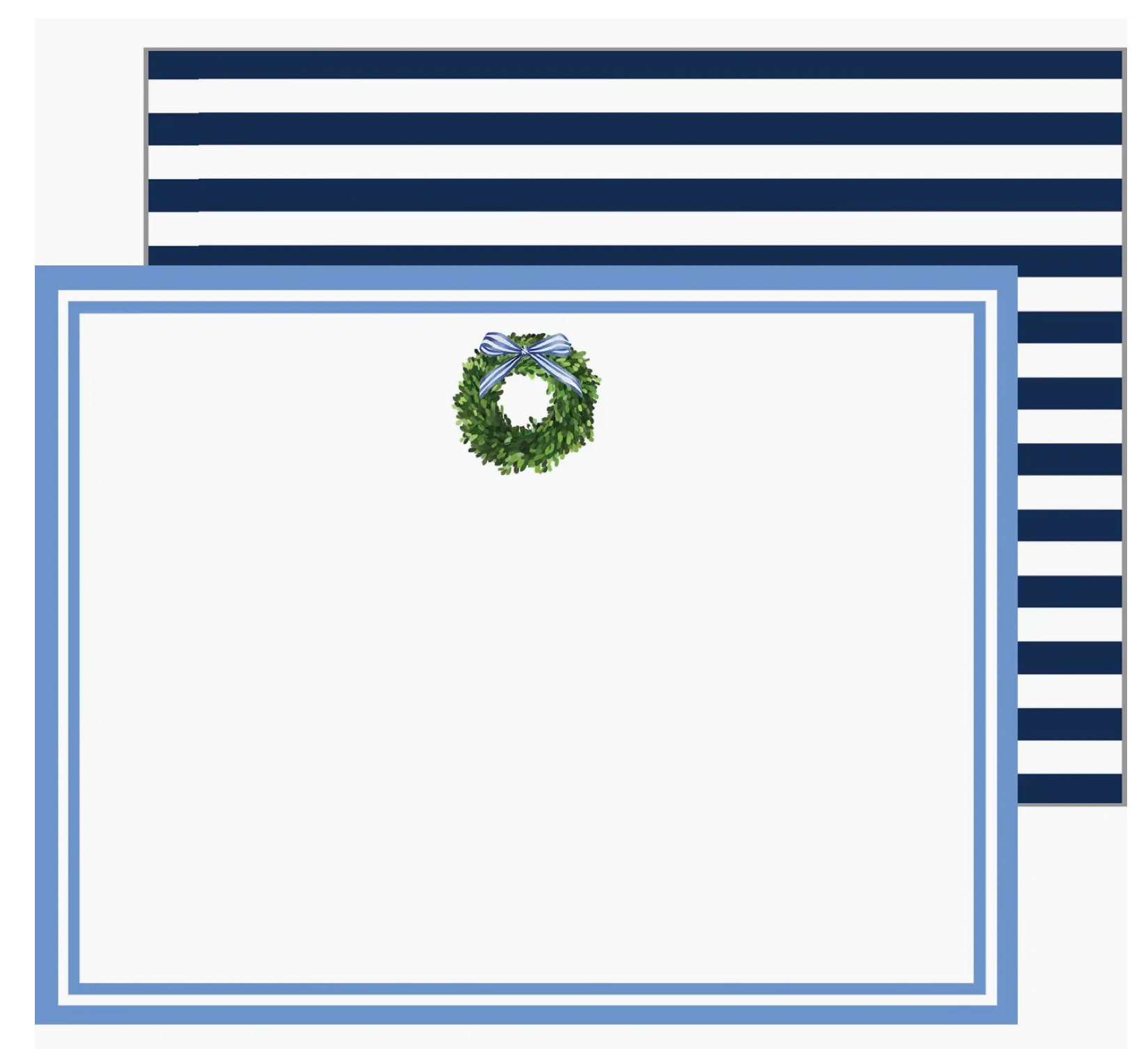 Flat Notecard Set of 10 | Boxwood Wreath
