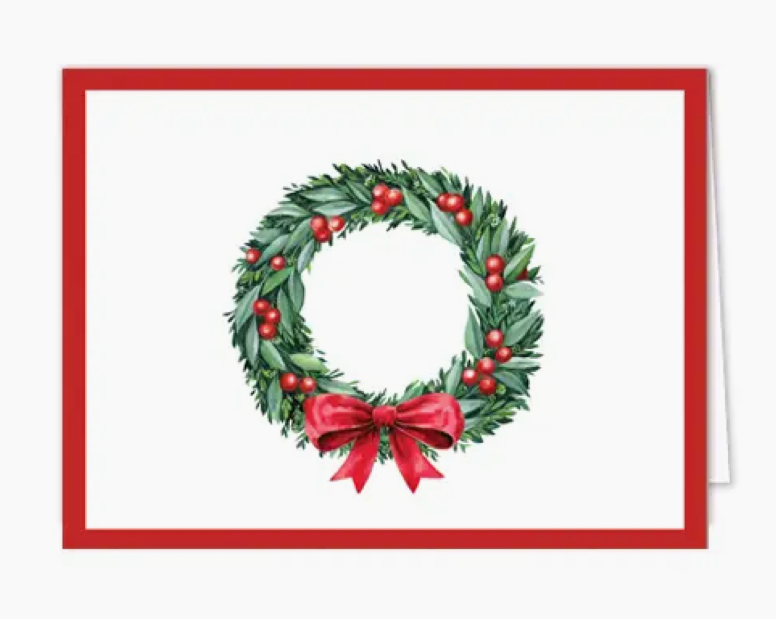 In Stock Folded Notecard Set of 10 | Berry Wreath