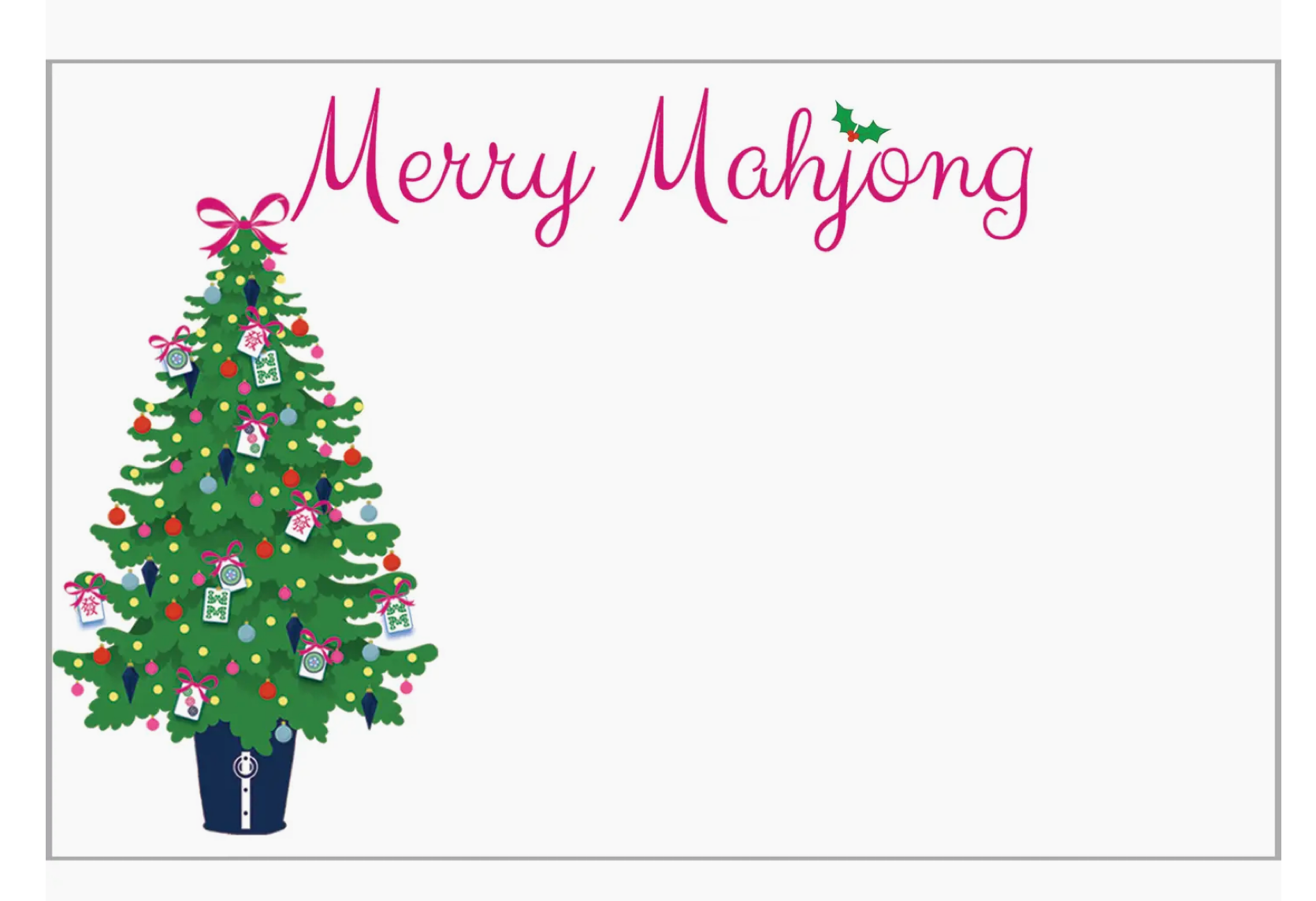 Merry Mahjong Slab Notepad