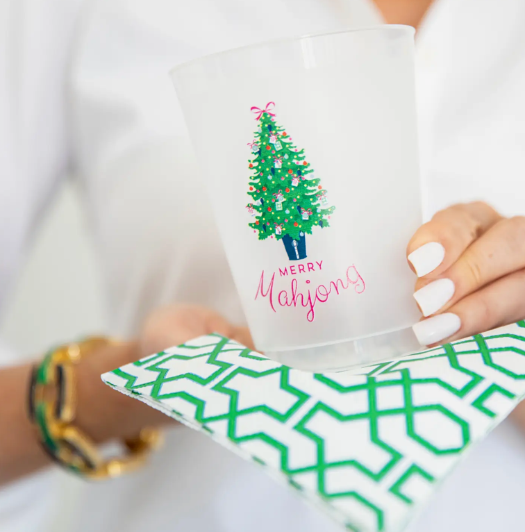 Merry Mahjong Christmas Shatterproof Cups