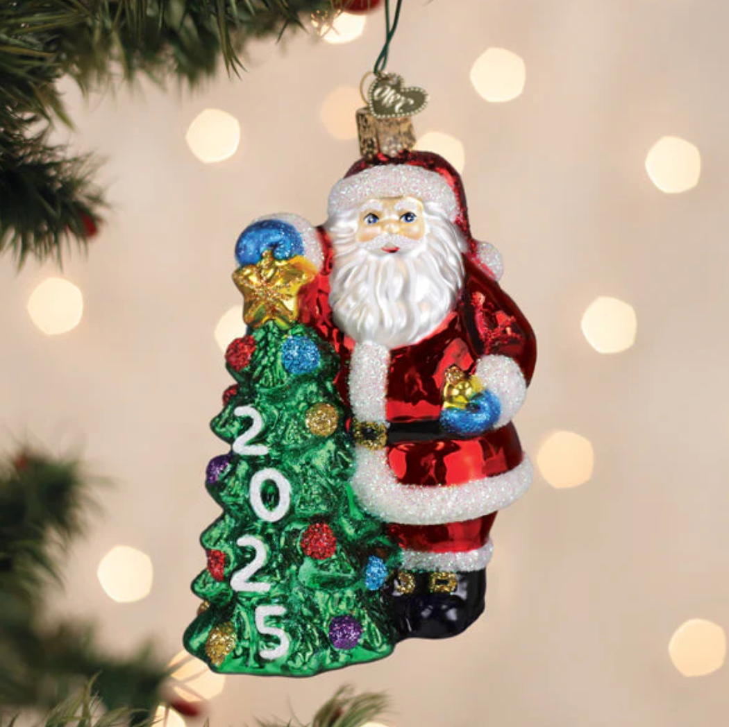 2025 Santa With Tree Ornament