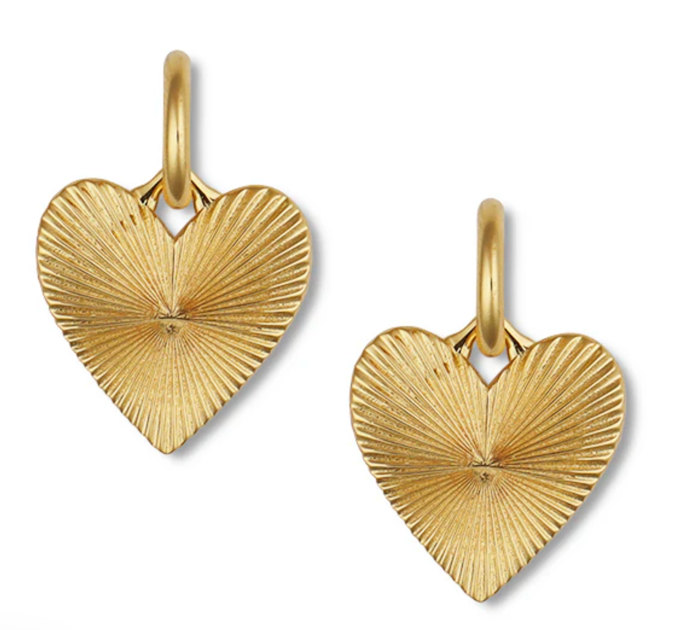 Small Ribbed Heart of Gold Huggies