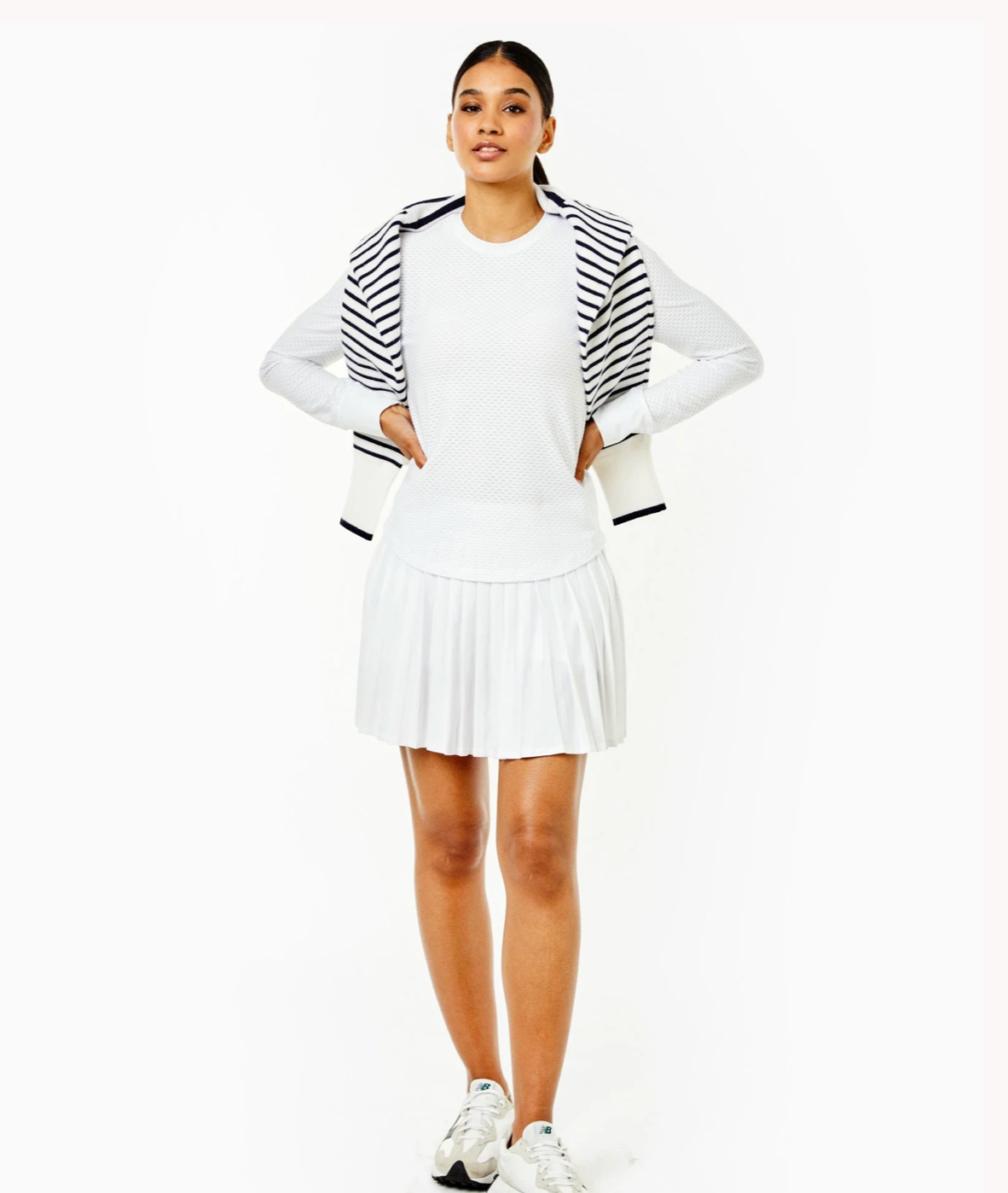 Active Mesh Palmetto Long Sleeve, Super White