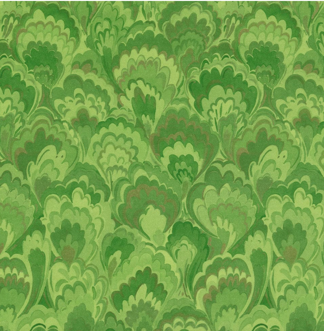 Marbled Ceramica Green & Gold Wrapping Paper