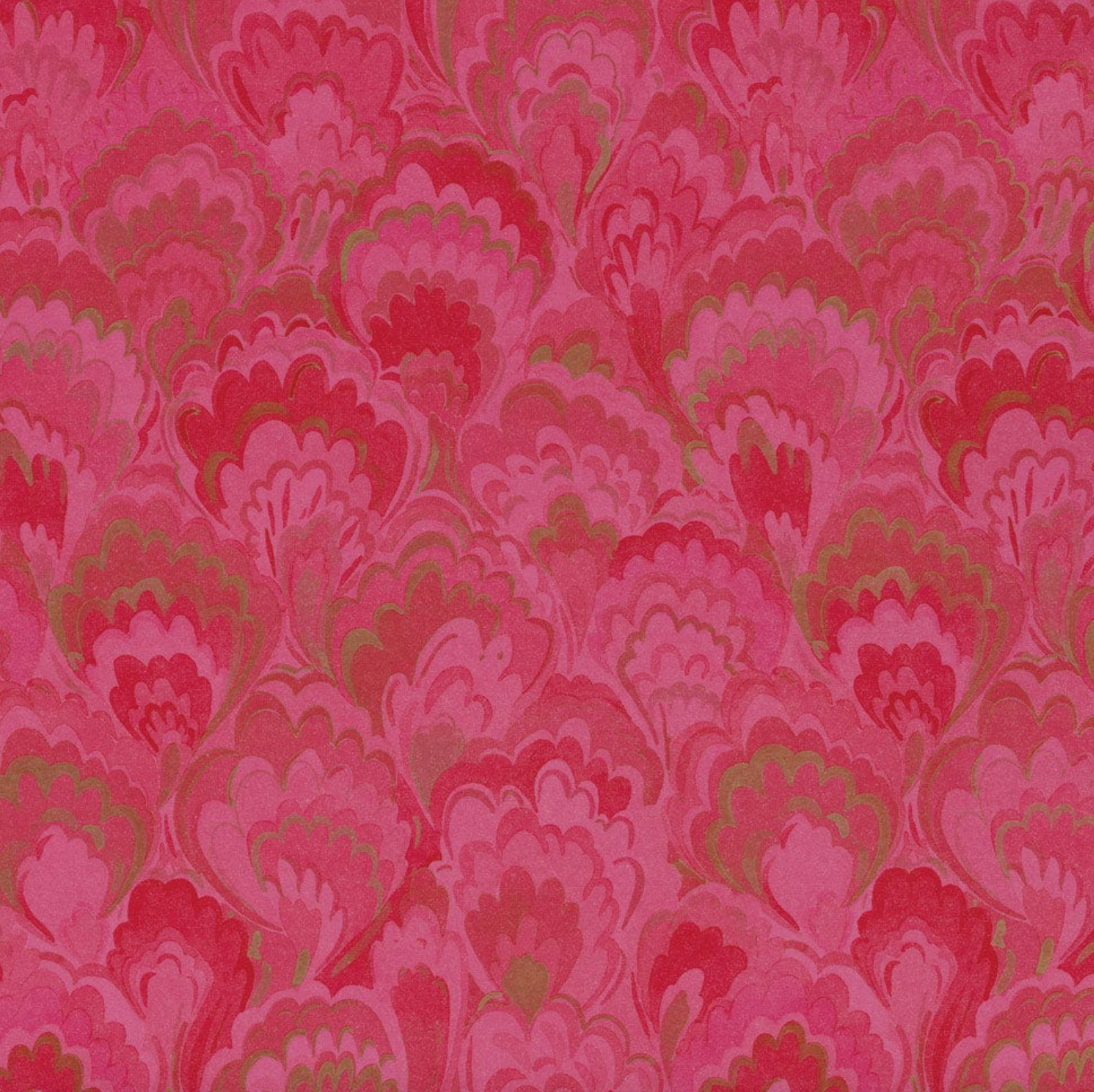 Marbled Ceramica Fuchsia & Gold Wrapping Paper