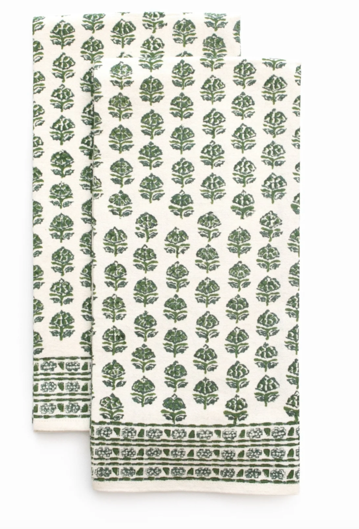 Elise Green Tea Towels