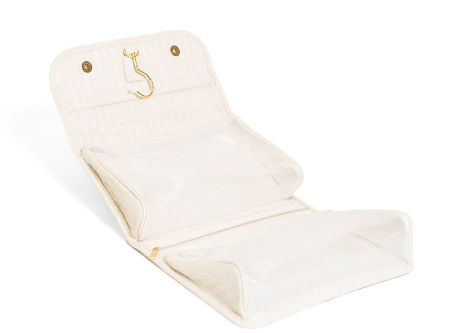 Hanging Toiletry Case in Woven Sand