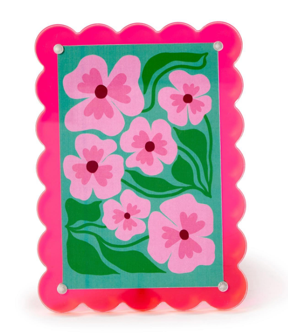 Color Pop 4x6 Scalloped Edge Acrylic Photo Frame