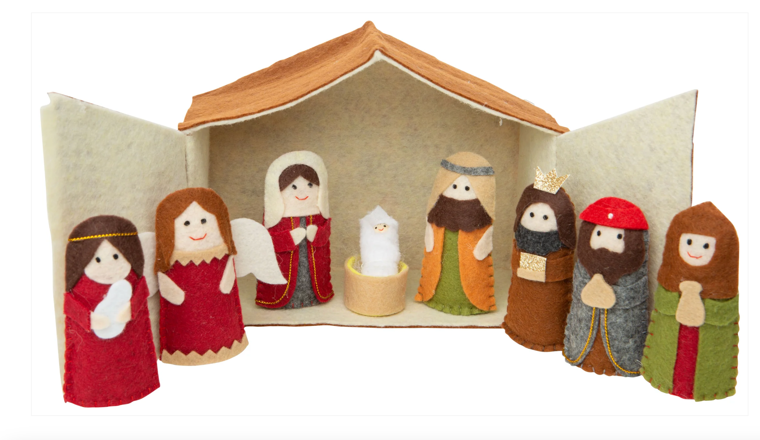 Felt Nativity Scene with Characters