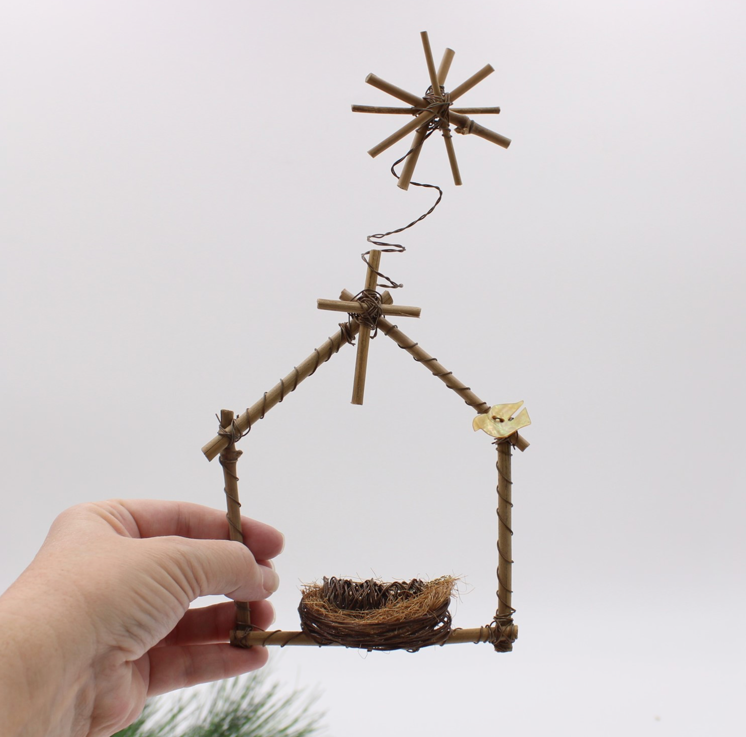 Bamboo Nativity Ornament