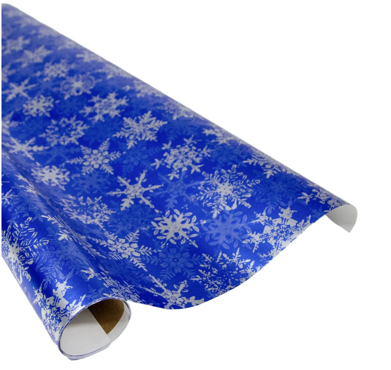 Snowfall-Blue Foil Wrapping paper