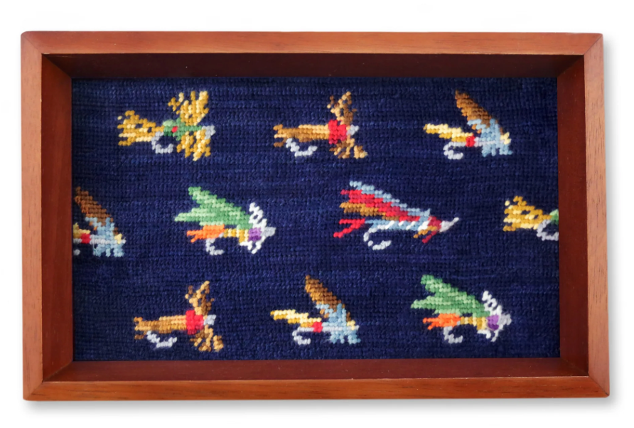 Fishing Flies Pattern Valet Tray