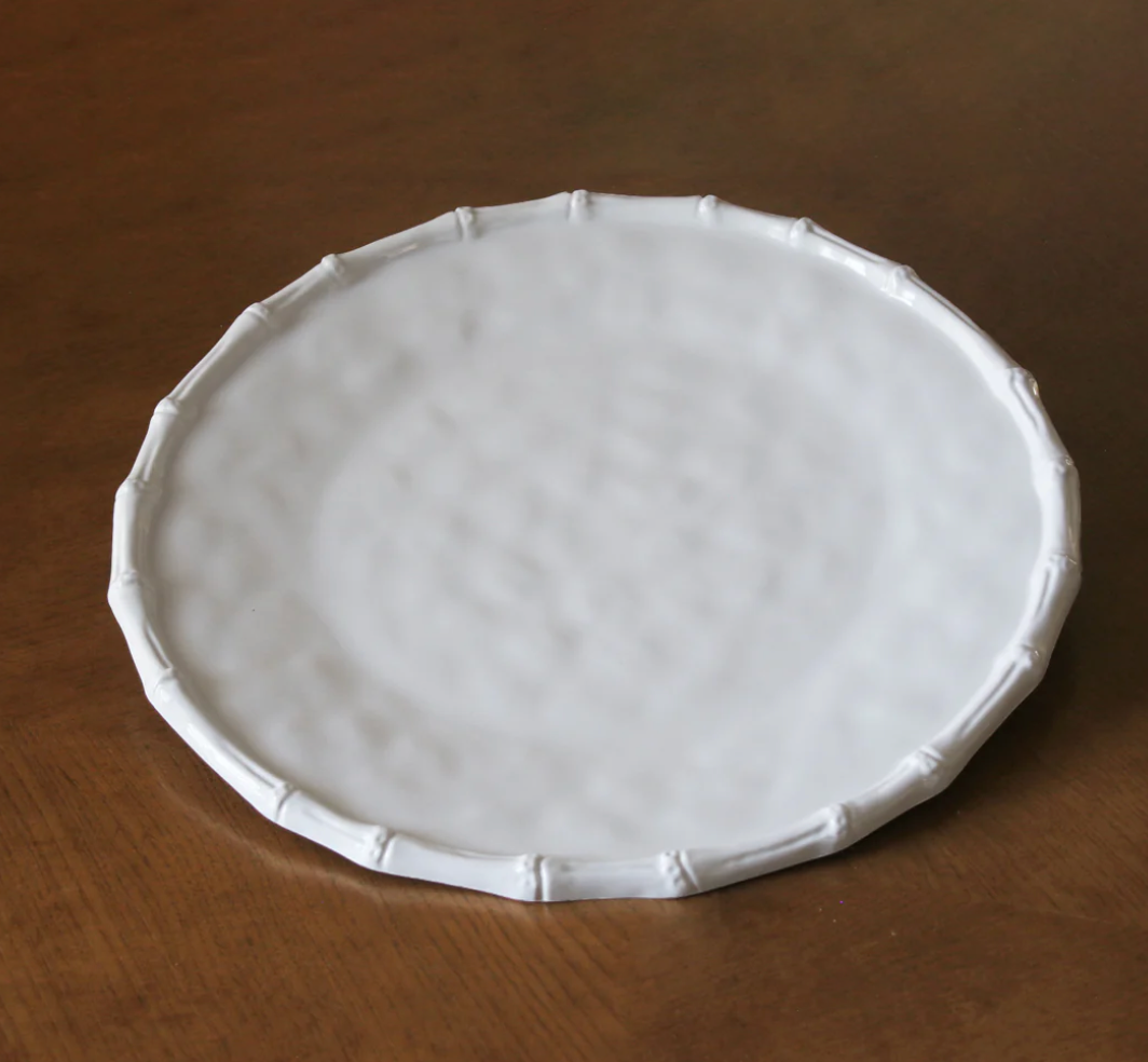 VIDA Bamboo Round Platter (White)