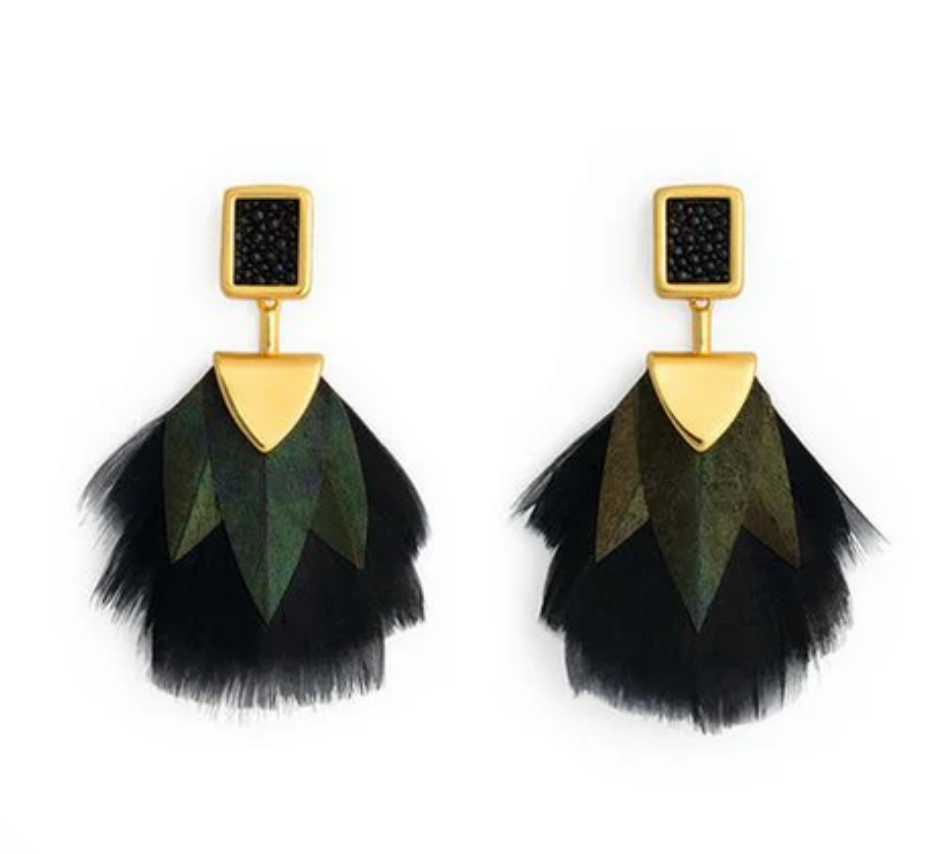Elise Bezel Drop Earring