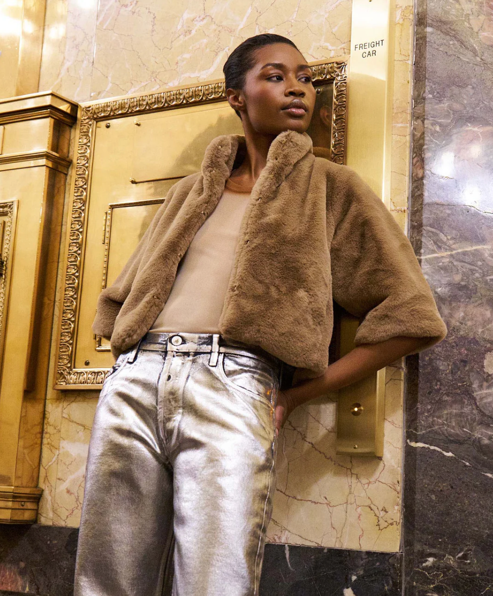 Sheared Mink Faux Fur Jacket