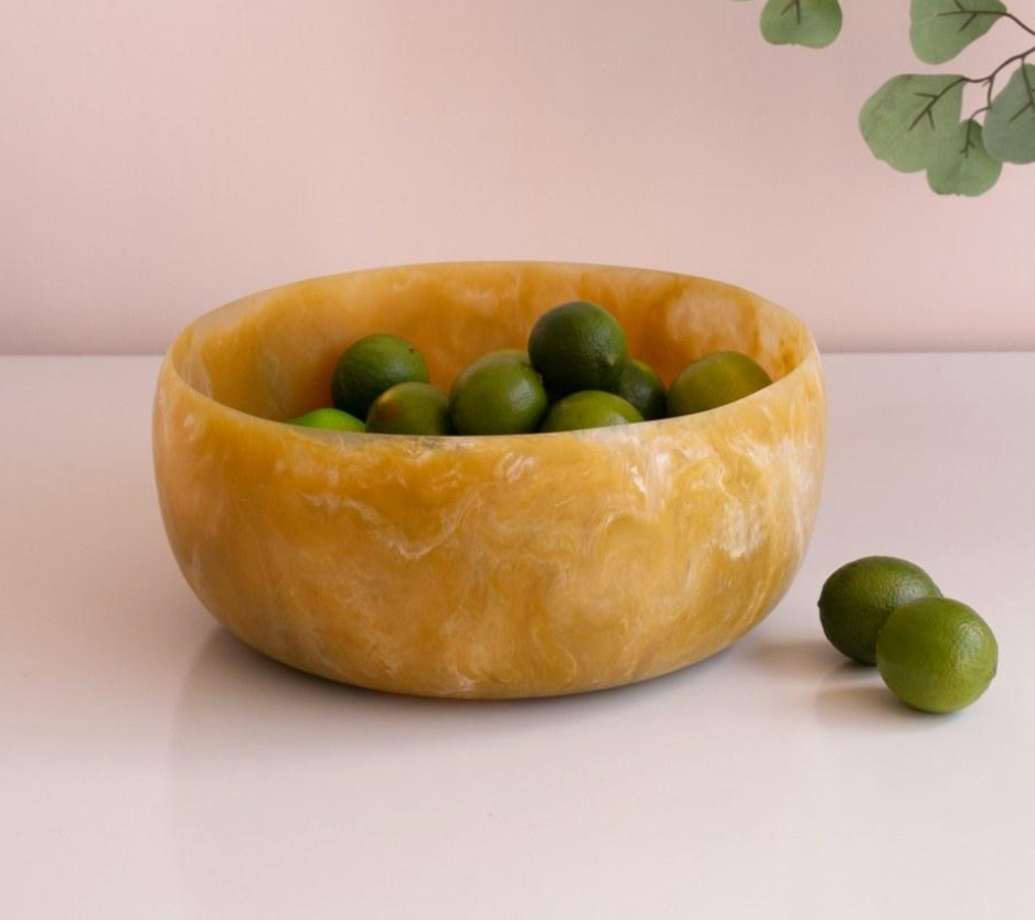 RESIN Sorbet Large Round Bowl in Matcha