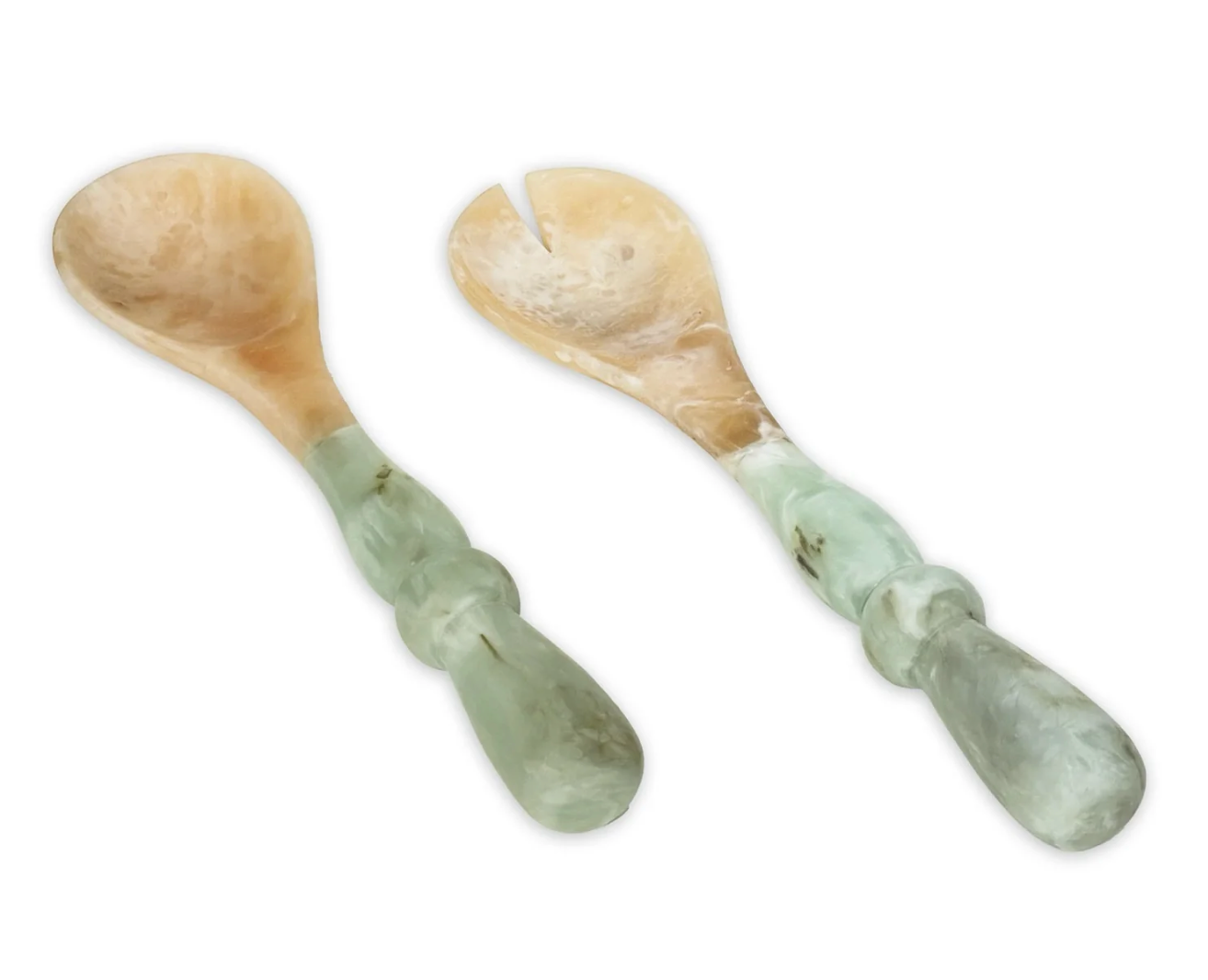 RESIN Giada Salad Servers (Jade Swirl)