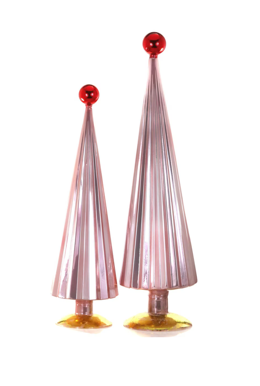 Pleated Tree - Large Pink Red