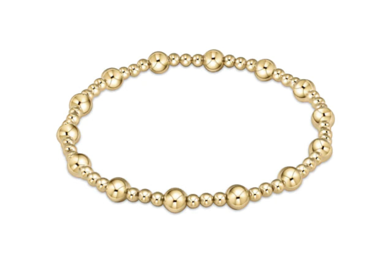 ENEWTON | EXTENDS CLASSIC SINCERITY PATTERN 5MM BEAD BRACELET - GOLD