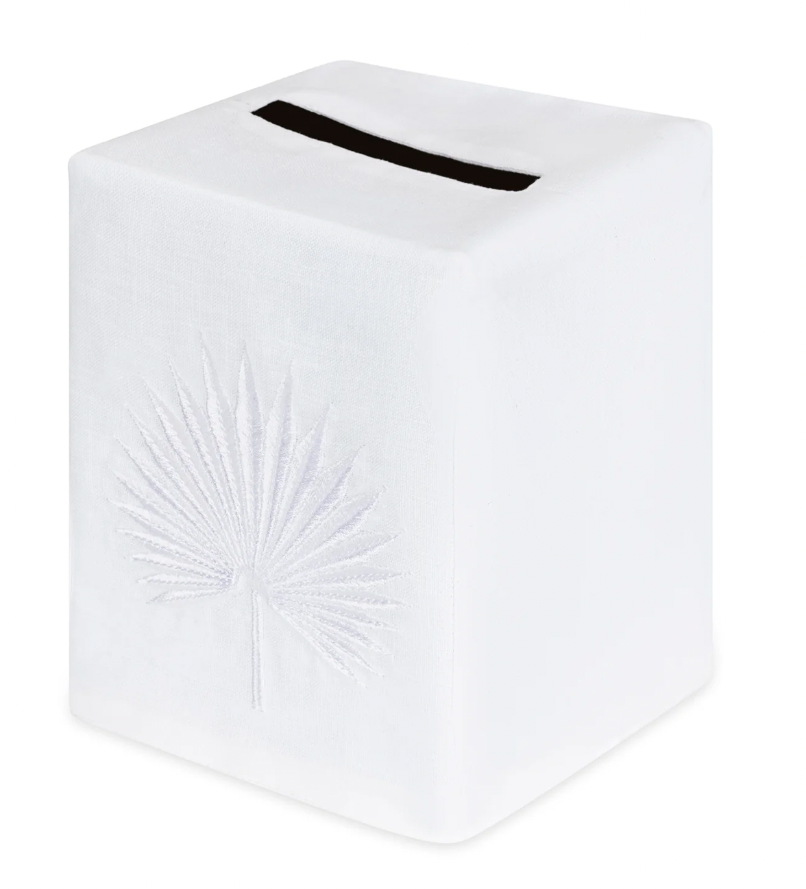 Palm Tissue Box Cover- Coral