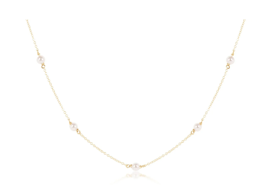choker simplicity chain gold - 4mm pearl
