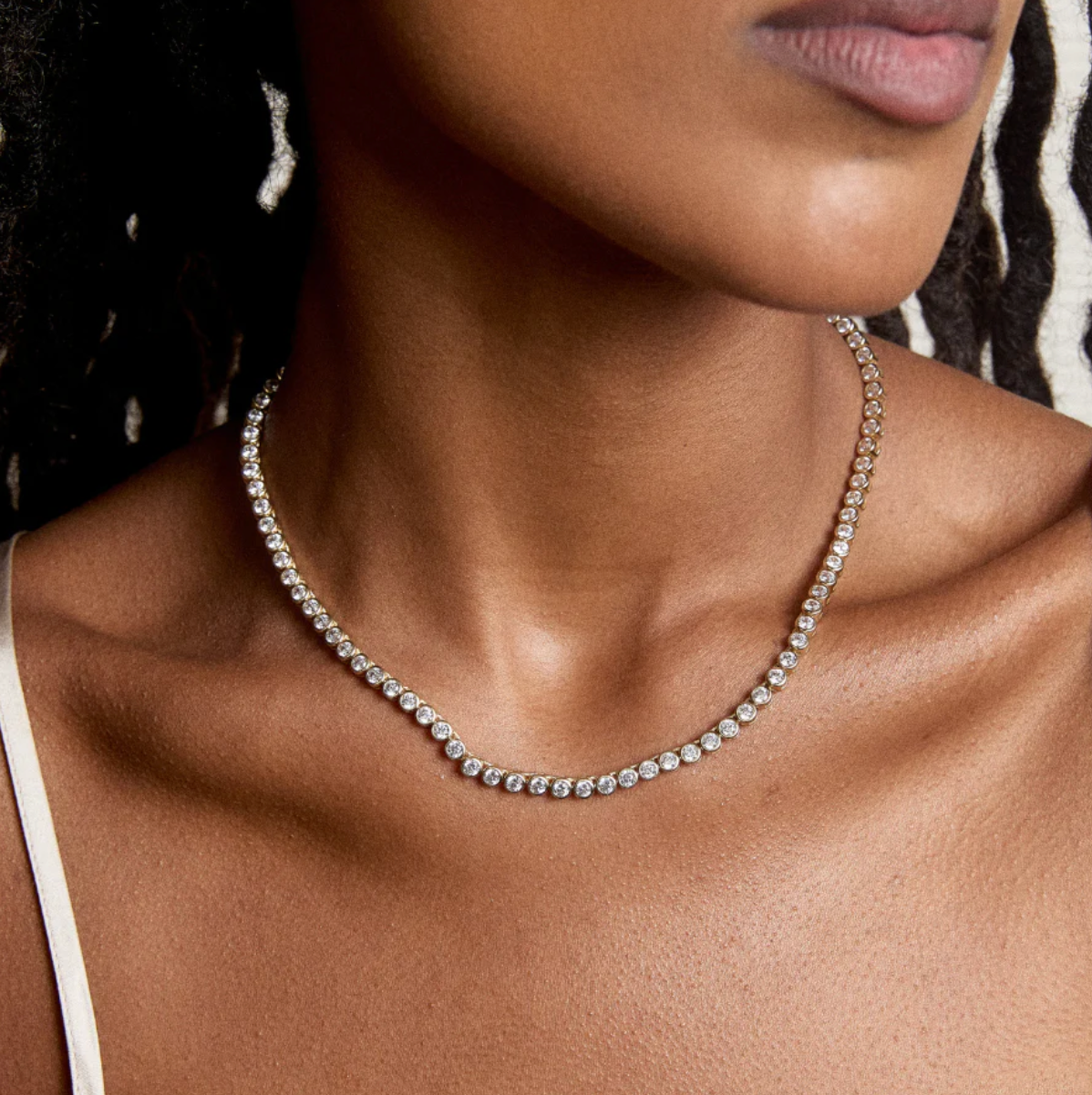 Bezel Tennis Necklace