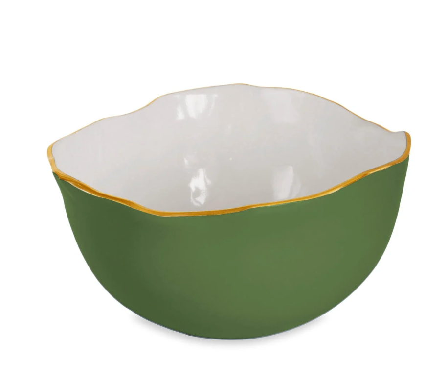 ENCANTO Osaka Large Bowl Leaf Green and White