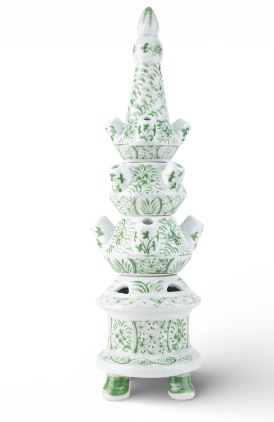 Green Flower Tulipere Vase