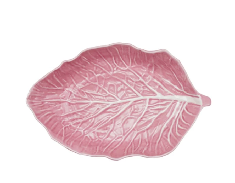 Stoneware Cabbage Shaped Platter, Pink