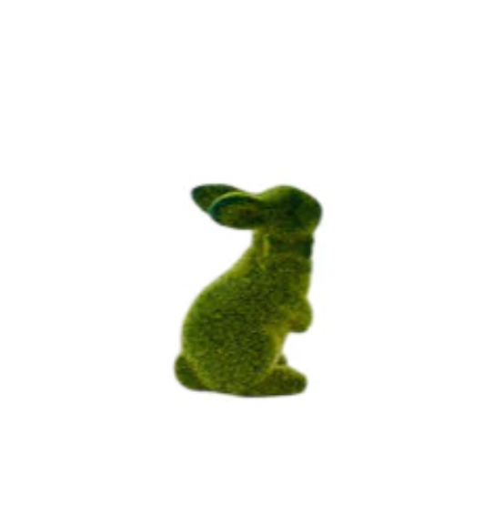 Green Flocked Bunny