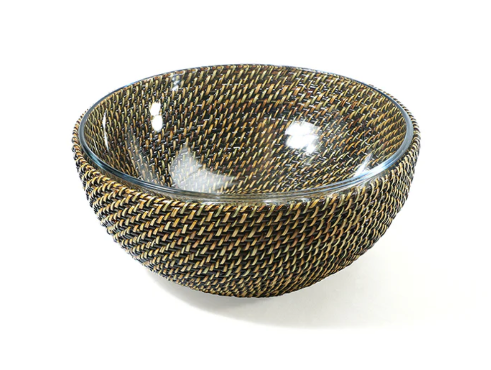 Round Serving Bowl Glass Diameter 9"