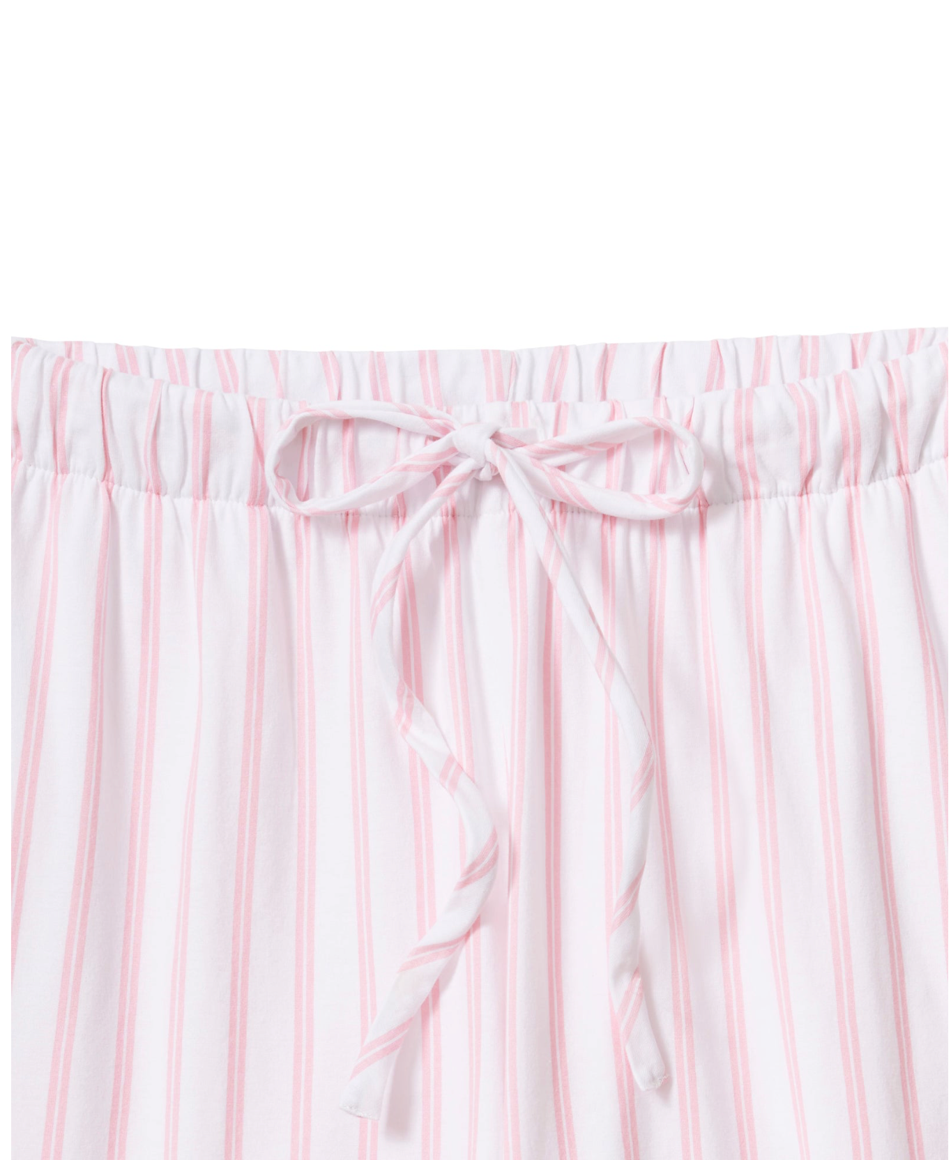 The Olivia Wide Leg Pima Pajama Set in Pink Stripe