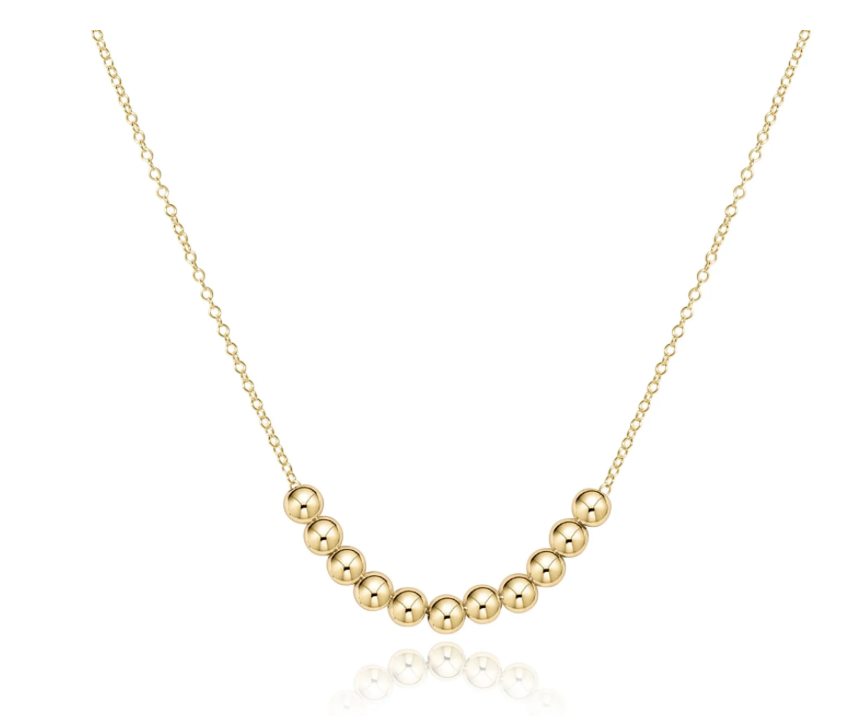 16" necklace gold - classic beaded bliss