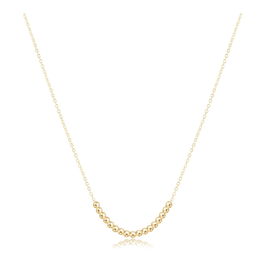 16" necklace gold - classic beaded bliss - 2.5mm gold
