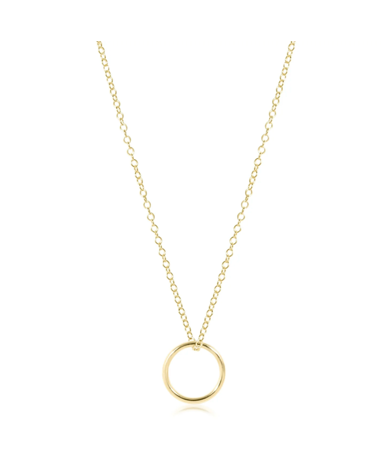 16" necklace gold - halo gold charm