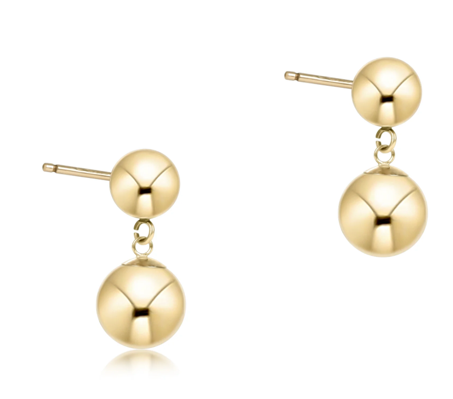 classic ball drop stud - Gold